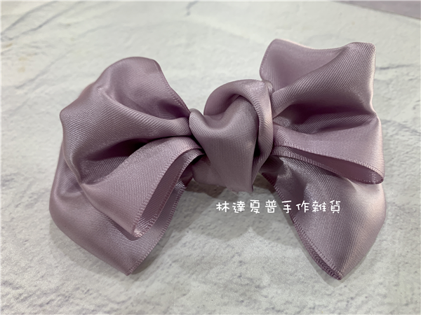 BR607浪漫紫色緞面蝴蝶結