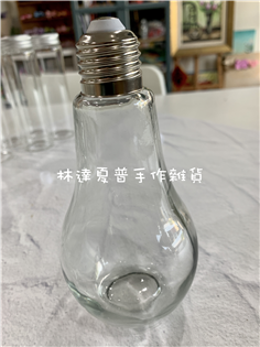 21大燈泡瓶230ml鋁蓋玻璃瓶 ～浮游花
