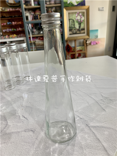 04錐形瓶250ml鋁蓋玻璃瓶 ～浮游花