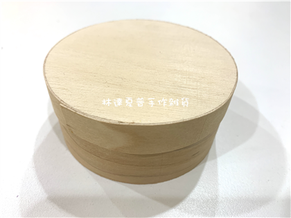 B41411-11圓形木片盒（直徑9高3.8cm)