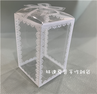 PVC花邊透明盒系列-(大）寬7*7*高11公分長方形