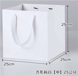 正方形白提袋(大）長35寬35高35cm