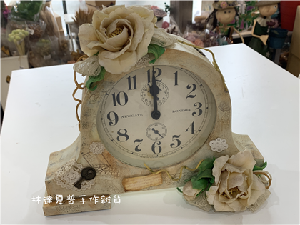 FL036茶花時鐘家飾
