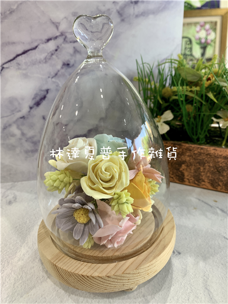 10*20愛心玻璃罩盅(含燈）
