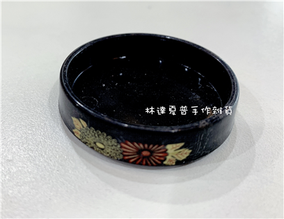 食玩仿真日式圓形花卉餐盒/壽司盒 DIY配件 吊飾 黏土