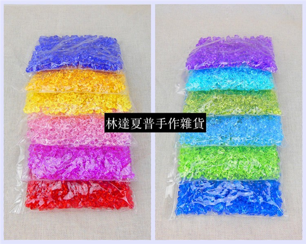 透明仿真冰塊（小顆）每包約275g約450顆 (12種顏
