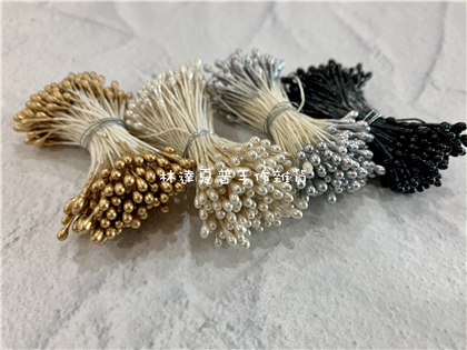 珍珠頭花心 金/銀/黑/白/黃/藍