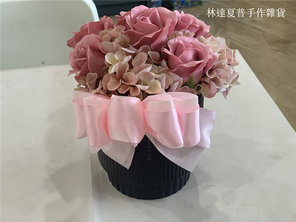香皂玫瑰花盆花