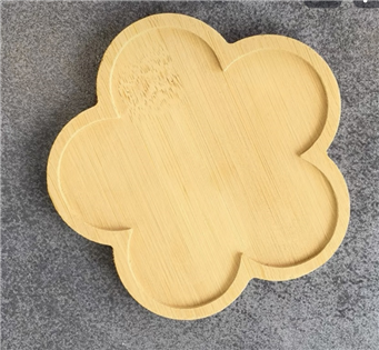 小花花 竹製底胚 長11.5寬11.5厚1CM