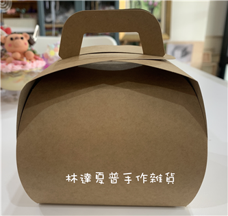 單片手提蛋糕盒-牛皮紙